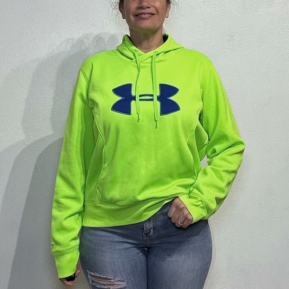 Under Armour Neon Lime Green Hoodie Sz XL